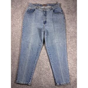 Just My Size Vintage‎ 90s High Rise Tapered Leg Blue Jeans Womens 34x29
